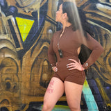 Silhouette Supreme | Luxe Backless Bodysuit - Brown Sugar