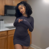 Goals Day-Party Dress - Grey