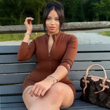 Silhouette Supreme | Luxe Backless Bodysuit - Brown Sugar