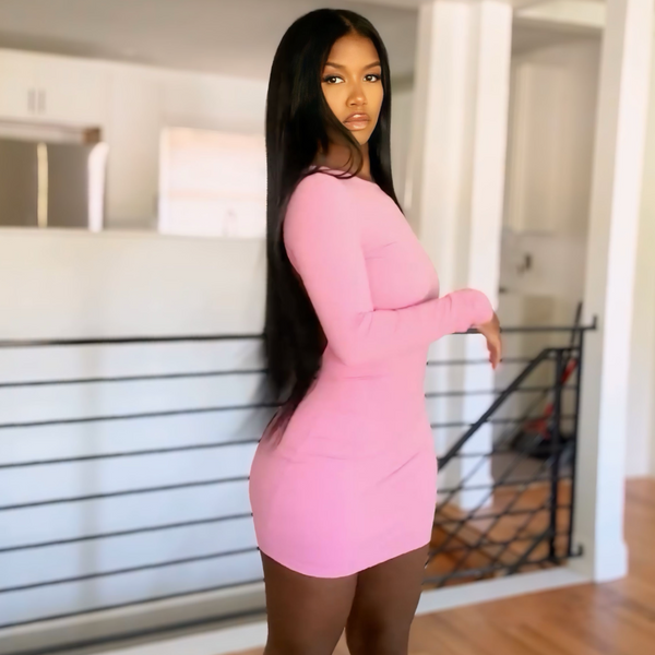 pink day dress Goals Day-Party Dress